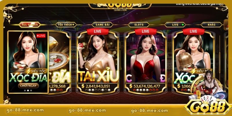 Bộ sưu tập game phong phú tại Go88