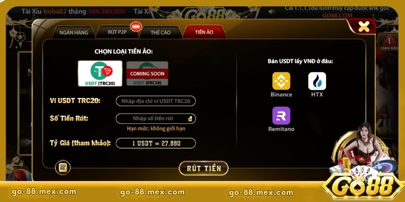 Hướng dẫn rút tiền GO88 từ A-Z cho người mới