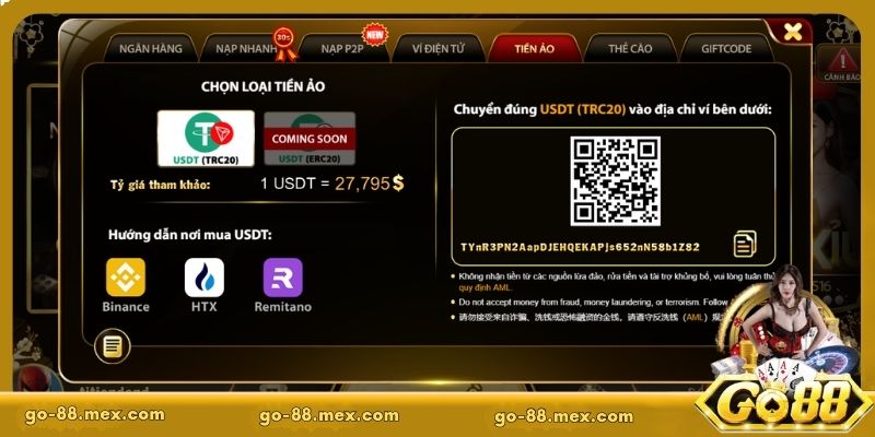 Những điều người mới cần lưu ý khi thực hiện nạp tiền GO88