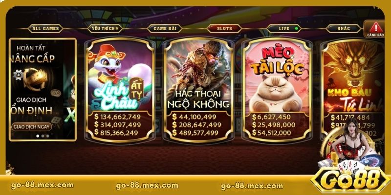 Thế mạnh nổi bật của nổ hũ Go88 mang lại